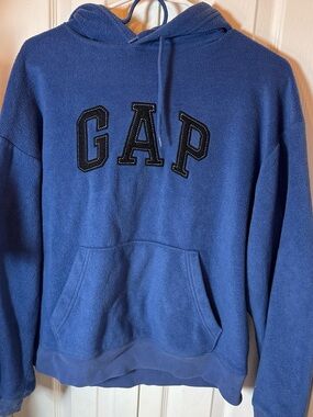 GAP Royal Blue Pullover Hoodie with Logo Patch